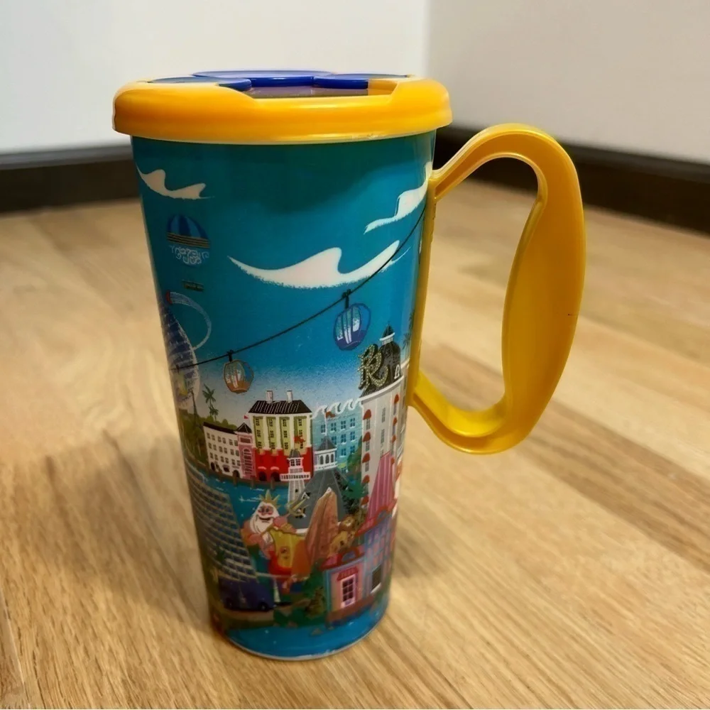 Disney World 50th Anniversary Souvenir Cup Refillable Skyliner Plastic